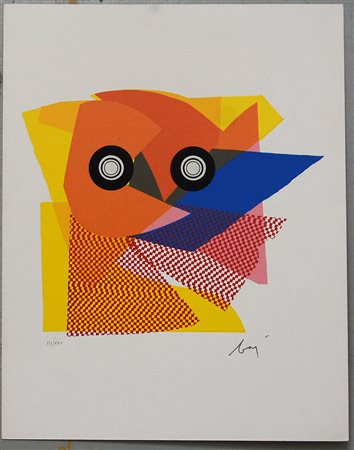 Enrico Baj (Milano 1924 - Vergiate 2003) "Senza titolo" serigrafia (cm...