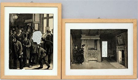 Maurice Henry (Cambrai 1907 - Milano 1984) Due tecnice miste su carta di...