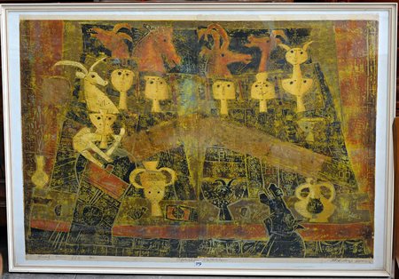 Mersad Berber (Bosanki Petrovac 1940 - Zagabria 2012) "Vrbaska Trpeza",1969,...