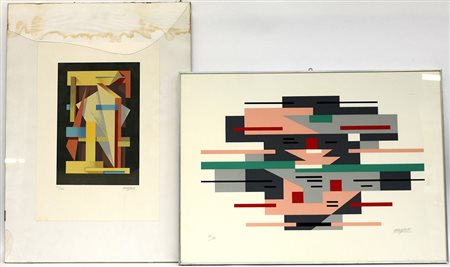 Aldo Galli (Como 1906 - Lugano 1981) Lotto composto da due serigrafie di...