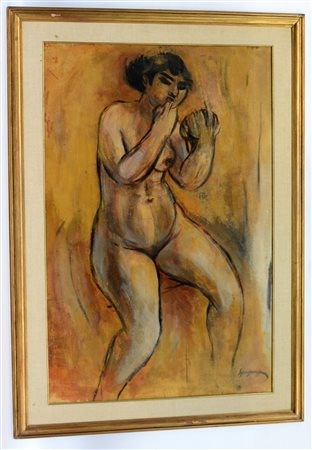 Luigi Spazzapan (Gradisca d'Isonzo 1889 - Torino 1958) "Nudo di donna che si...