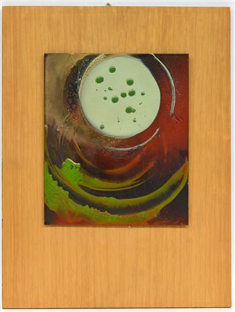 Tichy Jiri (1924) "Senza titolo" smalto su metallo (cm 30x25) firmato e...