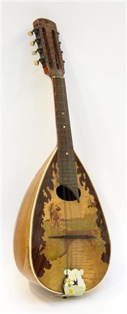 Mandolino, 1960-70 c., cassa in acero, tavola completamente intarsiata,...