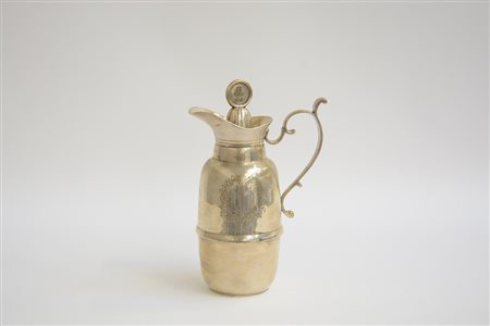 Thermos in metallo argentato (h. cm 25,5) (lievi difetti)