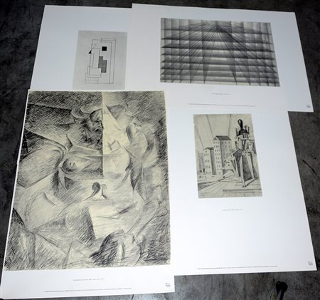 Cartella contenente numerose riproduzioni di opere dei maestri del Novecento,...
