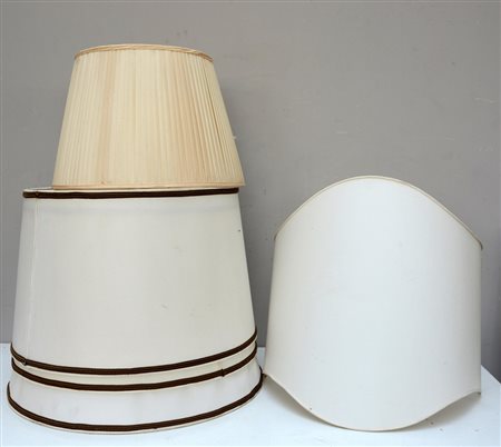 Lotto di cinque grandi paralumi (difetti)