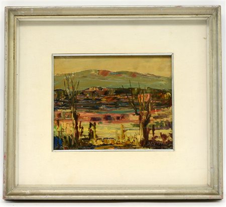 Oppici A. "Paesaggio" olio su cartone (cm 20x25) firamto in basso a destra,...