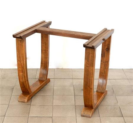 Tavolino DÈco senza piano in legno di noce massello (cm 71x63x57) (difetti)