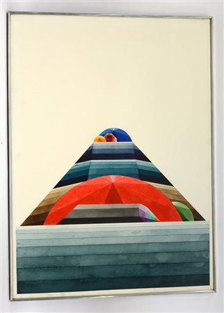 Keizo Morishita (Kitakyushu 1944 - Milano 2003) "Composizione", acquerello...