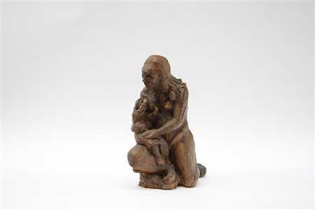 Romeo "Maternit‡", scultura in bronzo (h cm 39) firmata e datata 1968 al retro
