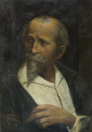 Giuseppe Pogna Trieste 1845-1907 "Ritratto" cm. 50x35 - olio su cartone...