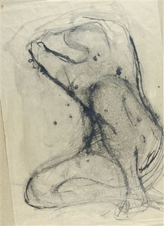 Joze Pohlen 1926 "Modella" cm. 64x44 - tecnica mista su carta Firmato b. a s.