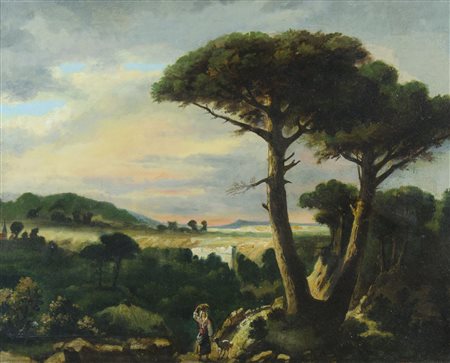 Pittore primi '900 "Ritorno a casa" cm. 50x62 - olio su tavola