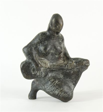 Joze Pohlen 1926 "Suonatrice" h. cm. 31 - scultura in bronzo