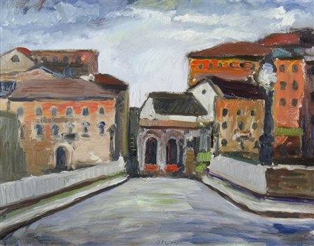 Federico Righi Trieste 1908-1987 "Paesaggio" cm. 36x46 - olio su cartone...