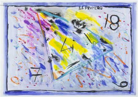 El Primero "Composizione" cm. 50x70 - acquerello su carta Firmato alto a d.