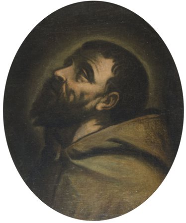 Maestro inglese del XVIII secolo "Frate" cm. 42x33 - olio su tela su cartone