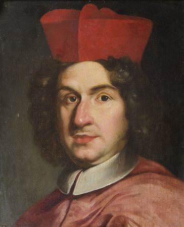 Maestro romano del XVII secolo "Ritratto di Cardinale" cm. 46x37 - olio su...