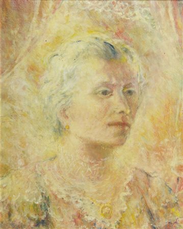 Pittore del '900 "Ragazza" cm. 47x38 - olio su tela