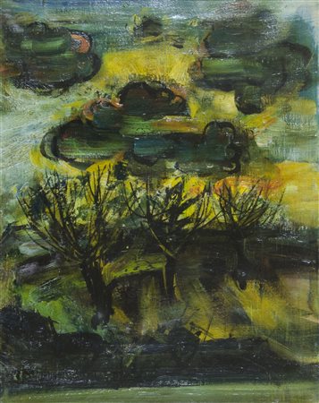 Pittore del '900 "Tramonto" cm. 41x33 - olio su tela