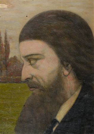 Pittore del XX secolo "Cristo" cm. 32x22 - olio su tavola