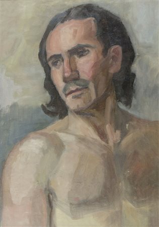 Pittore del '900 "Busto d'uomo" cm. 50x35 - olio su cartone telato