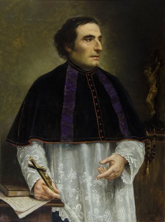 Edouard Antoine Marsal 1845-1929 "Ritratto di letterato" cm. 72x53 - olio su...