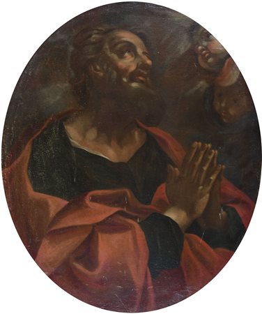 Maestro del XVII secolo "Santo" cm. 89x74 - olio su tela foderata