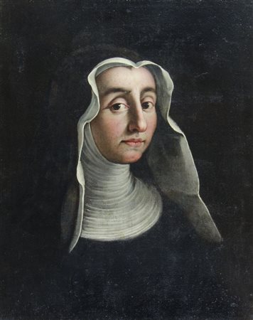 Maestro emiliano del XVII secolo "Suora" cm. 62x48 - olio su tela foderata