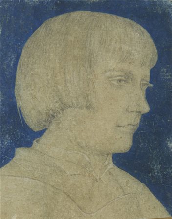 Cerchia di Hans Holbein 1497-1543 Ritratto di giovane uomo" cm. 17x14 -...