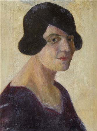 Arturo Cavicchini 1907-1942 "Ritratto di ragazza" cm. 48x35 - olio su tela...