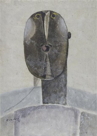 Federico Righi Trieste 1908-1987 "Volto" cm. 54x38 - acquerello su carta...