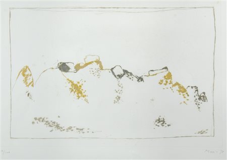 Anton Zoran Music Gorizia 1909-20 "Montagne" cm. 50x70 - litografia a colori...