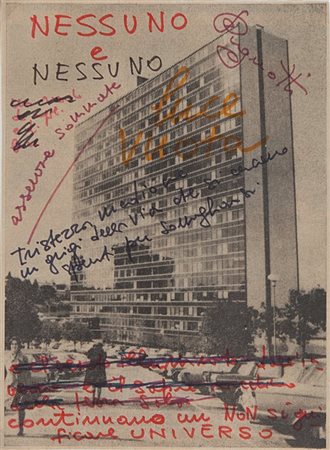 LAMBERTO PIGNOTTI (1926-) Nessuno e nessuno 1974tecnica mista su foto di...