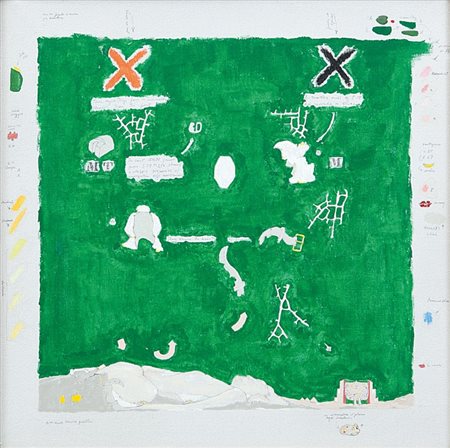 GIANFRANCO BARUCHELLO (1924-) The beauty of giving 1988tecnica mista su tela...