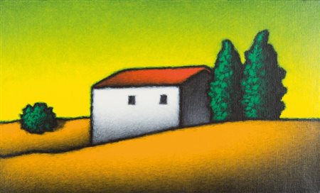 TINO STEFANONI (1937-) Paesaggio 1988acrilico su tela cm 30x50firmato e...