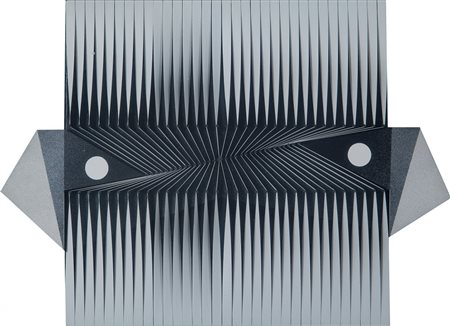 ALBERTO BIASI (1937-) t2 1990acrilico e rilievi su tavola cm 20x27firmato e...