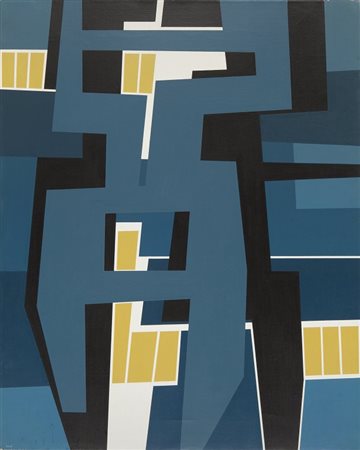 GUALTIERO NATIVI (1921-1999) Personaggio 1967acrilico su tela cm 100x80,...