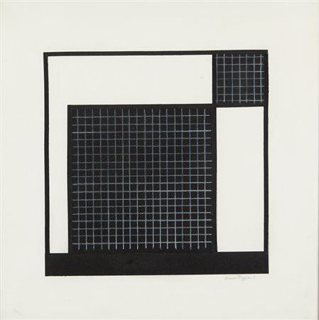 MAURO REGGIANI (1897-1980) Composizione 1972pastello e collage cm...