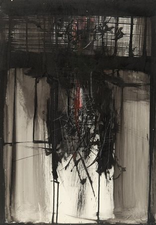 EMILIO SCANAVINO (1922-1986) Senza titolo 1959tecnica mista su cartone cm...