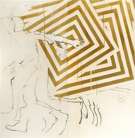 MARIO SCHIFANO (1934-1998) Senza titolo 1971-72smalto su base serigrafica su...