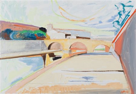 UGO ATTARDI (1923-2006) Senza titoloolio su tela cm 70x100firmato in basso a...