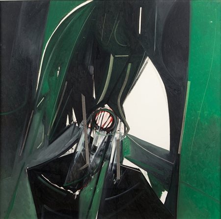 PIERO RUGGERI (1930-2009) Napoleoneolio su tela cm 100x100firmato e titolato...