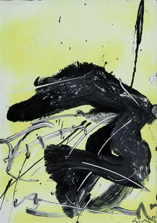 EMILIO VEDOVA (1919-2006) Senza titolo 1985tecnica mista su carta su tela cm...