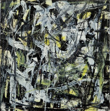 EMILIO VEDOVA (1919-2006) Senza titolo 1968olio su tela cm 37x37firmato e...