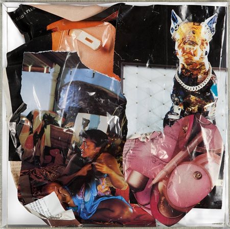 MIMMO ROTELLA (1918-2006) Senza titolo 1994plastiforme in box di plexiglass...