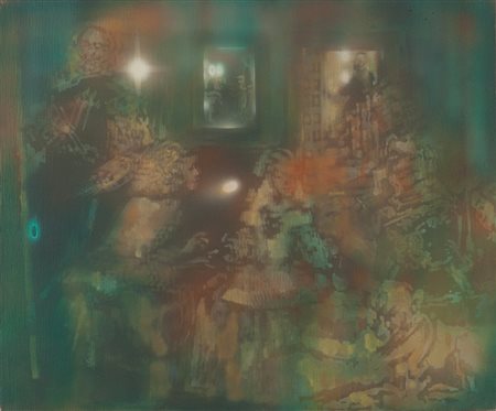 PAOLO BARATELLA (1935-2000) Senza titolo 1985acrilico e aerografo su tela cm...