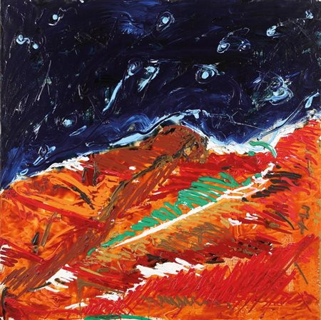 MARIO SCHIFANO (1934-1998) Senza titolo 1986smalto e acrilico su tela cm...