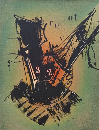 GIANNI BERTINI (1922-2010) Le Départ d'Ulysse 1958olio su tela cm...