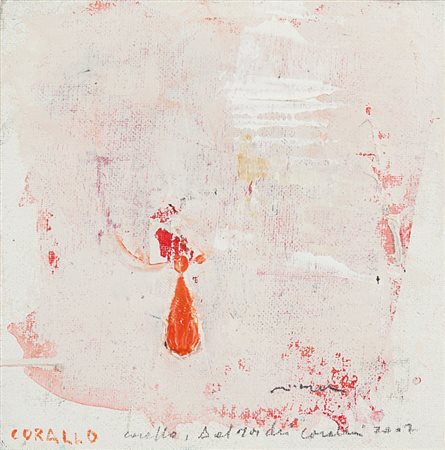 PIERO PIZZI CANNELLA (1955-) Corallo 2007olio su tavola cm 12,5x12,5datato e...